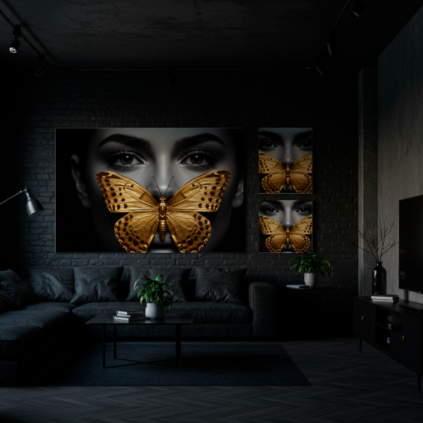 Cuadro Impreso Mariposa de Oro - Imagen 2
