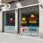 Vinil electrostático transparente