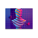 Cuadro Impreso David Glitchwave