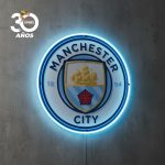Logo Manchester City en Acrílico con Luz Neón LED Azul