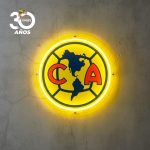 Logo Club América en Acrílico con Luz Neón LED Amarilla
