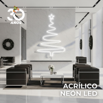 Árbol Espiral Minimalista — Neón LED Acrílico