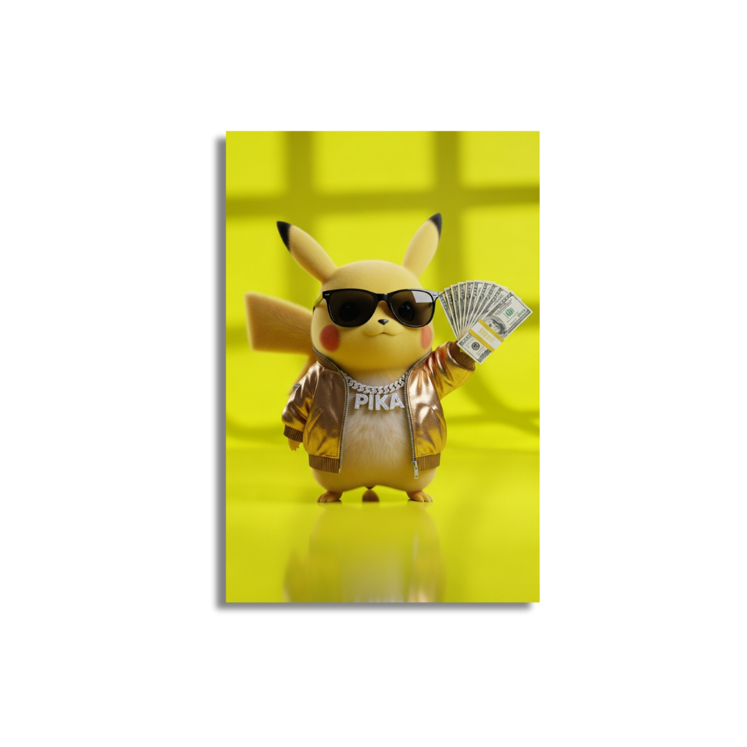 Cuadro Impreso Pikachu Millonario - Imagen 2