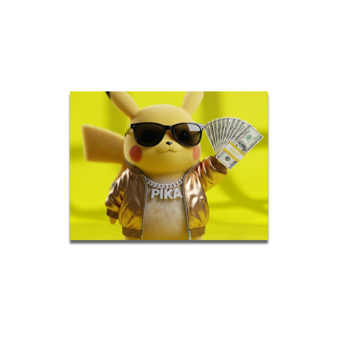 Cuadro Impreso Pikachu Millonario