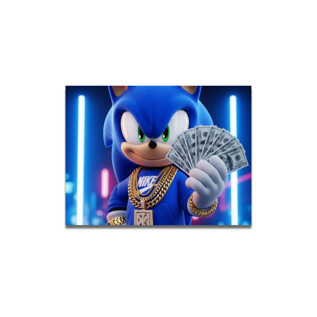 Cuadro Impreso Sonic Blue Drip