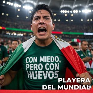 Playera Mundial, "CON MIEDO, PERO CON HUEVOS"