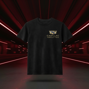 Playera Cadillac Formula 1 Team Negra – Gold Logo Edition