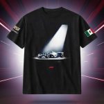 Playera Fórmula 1 Negra con Monoplaza – Diseño Spotlight