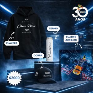 INCLUYE: 1 SUDADERA, 1 CUADRO, 1 TERMO Y 1 GORRA