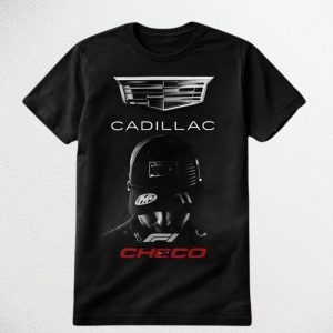 Playera Fórmula 1 Checo 11 Negra con Diseño Frontal Premium