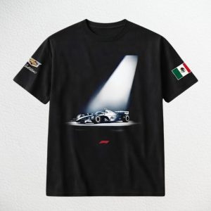 Playera Fórmula 1 Negra con Monoplaza – Diseño Spotlight