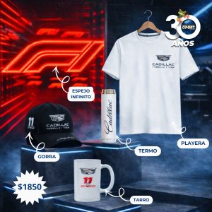INCLUYE: 1 ESPEJO INFINITO, 1 TERMO, 1 PLAYERA, 1 TARRO Y UNA GORRA